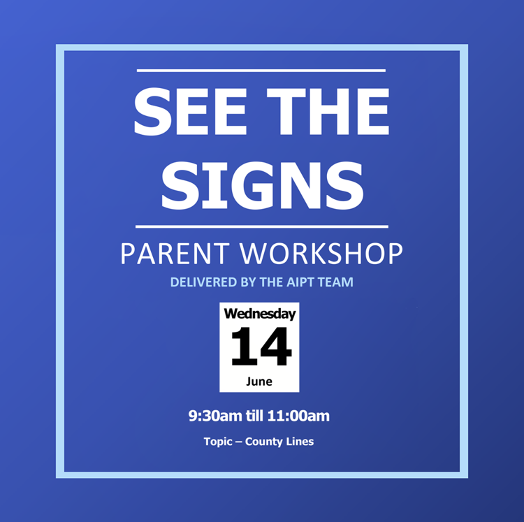 Image of See The SIgns - Parent/Carer Workshop - Wednesday 14th June 2023